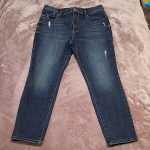 Simply Vera Vera Wang Blue Ankle Cropped Jeans